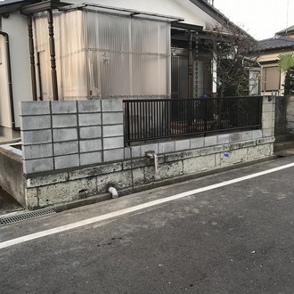 小美玉市 外構工事 ブロックフェンス工事