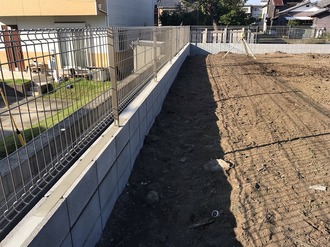 石岡市 外構工事ブロック積み 完工